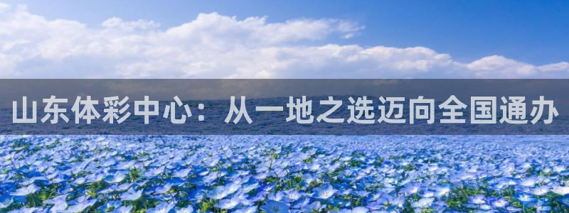 必一体育运动app：山东体彩中心：从一地之选迈向全国通办